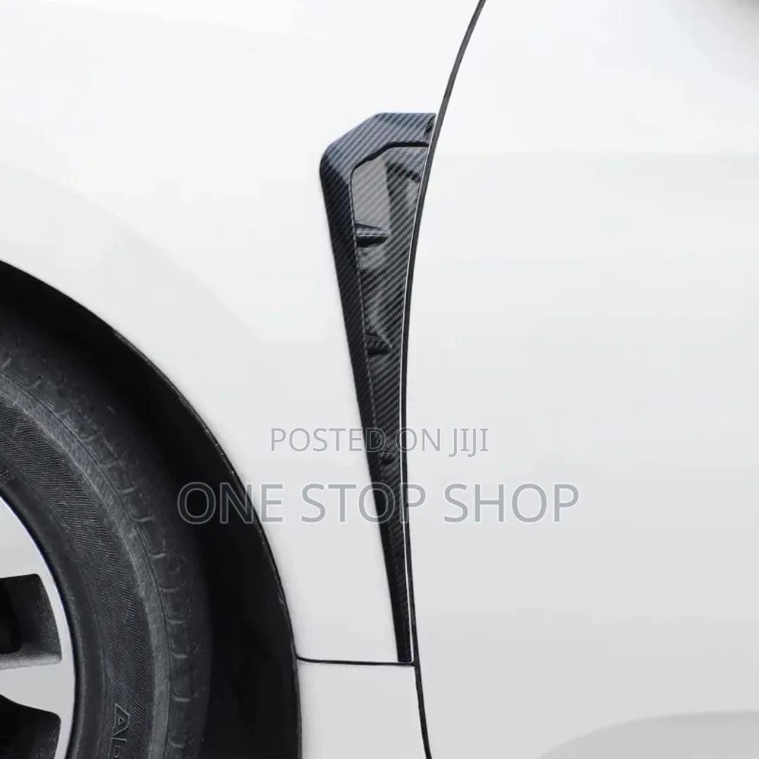 2pc Long Carbon Fiber Look Side Air Outlet Moulding Covers