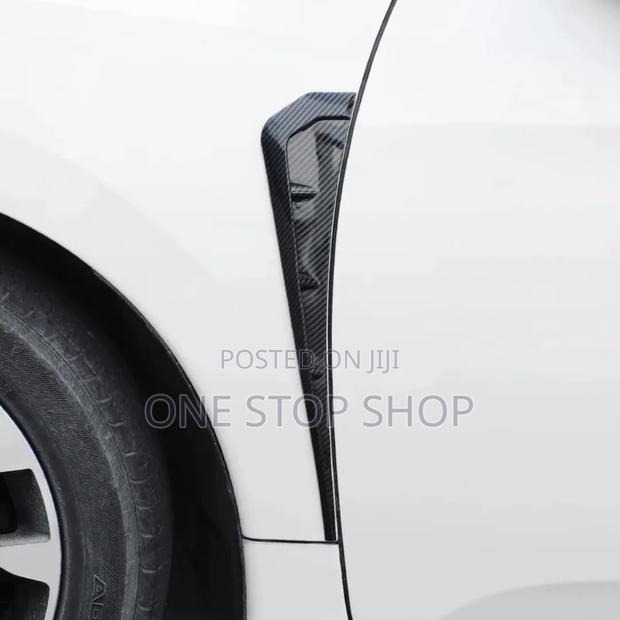 2pc Long Carbon Fiber Look Side Air Outlet Moulding Covers