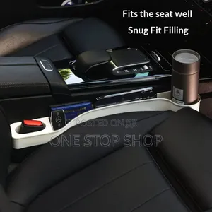 2pc Big Plastic Baije Seat Console Crevice Filler