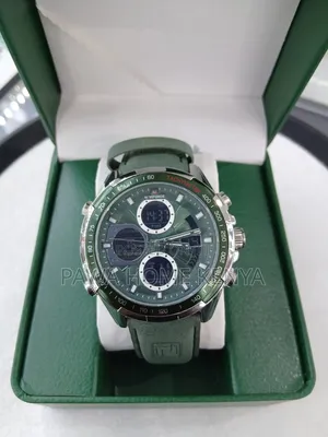 Naviforce Chronograph Leather Strap Watch