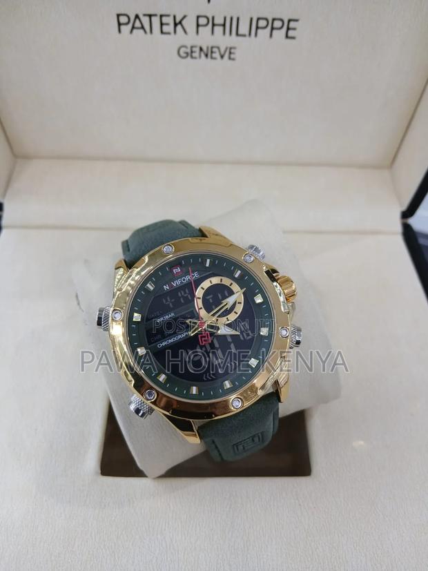 Naviforce Chronograph Leather Strap Watch - thumbnail 4