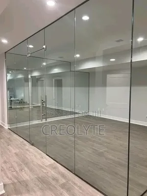Modern Frameless Glass Office Partition Shower Glass Installation