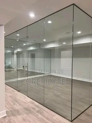 Modern Frameless Glass Office Partition Shower Glass Installation