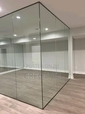 Modern Frameless Glass Office Partition Shower Glass Installation