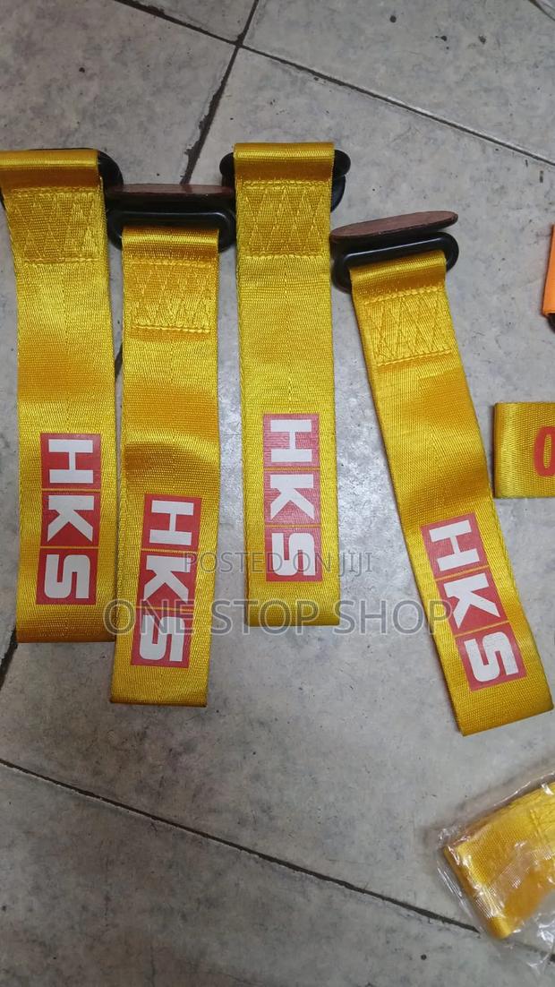 Yellow Hkstowing Straps With Metal Bracket