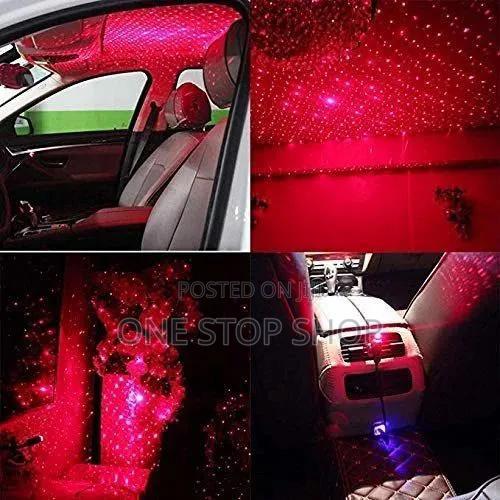 Usb Powered Car Interior Star Projector Lights in Red or Blue Stars