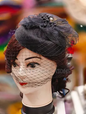 Black Stylish Ladies Head Fascinators With Net