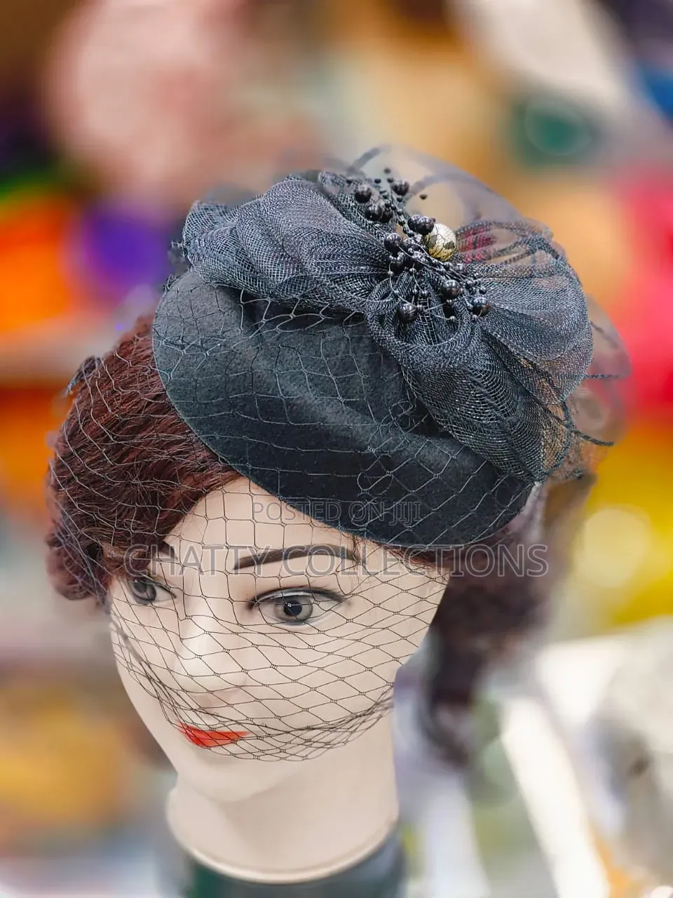 Black Stylish Ladies Head Fascinators With Net