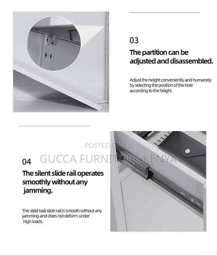 Steel 2-Door Storage Safe Office Cabinet