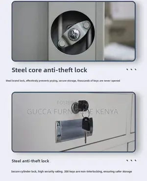 Steel 2-Door Storage Safe Office Cabinet