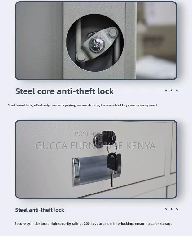 Steel 2-Door Storage Safe Office Cabinet - thumbnail 5