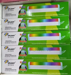 RGB Led Tube Light Rechargeable Lamp Usb Type-C Power Bank