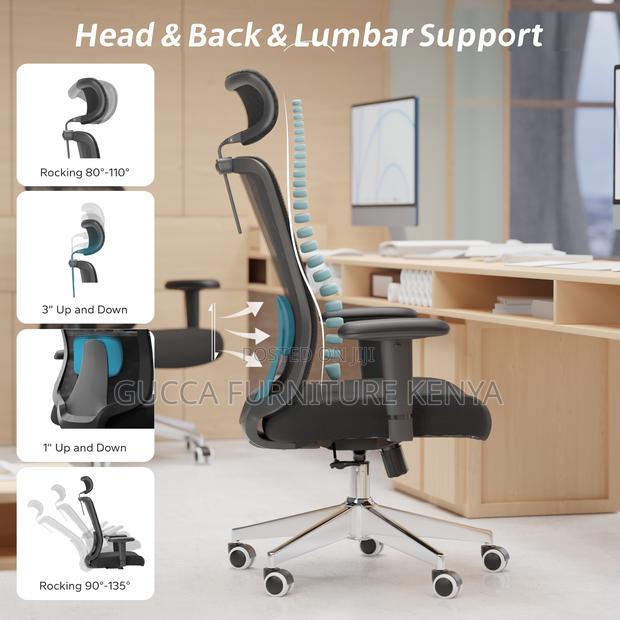 Ergonomic Swivel Mesh Conference Chair - thumbnail 6