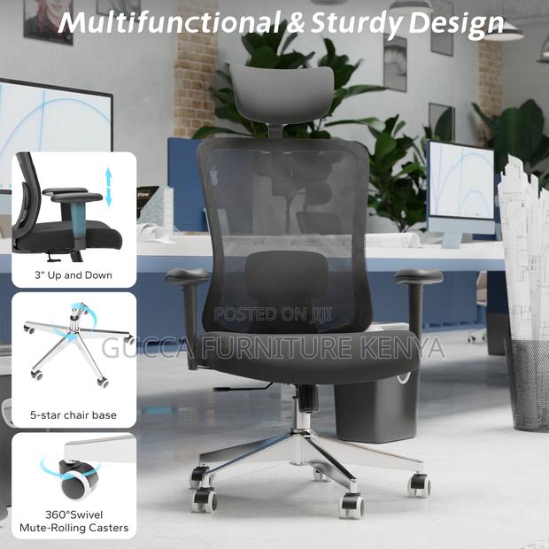Ergonomic Swivel Mesh Conference Chair - thumbnail 7