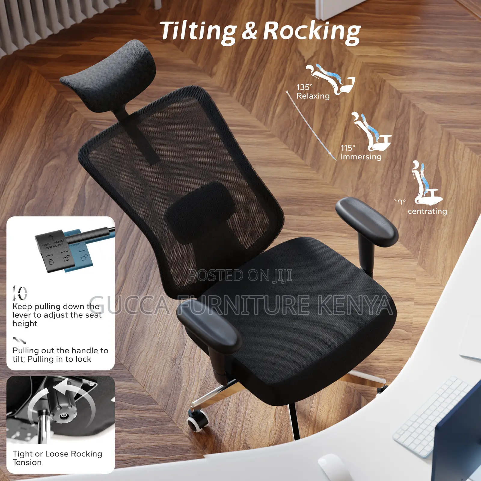 Ergonomic Swivel Mesh Conference Chair