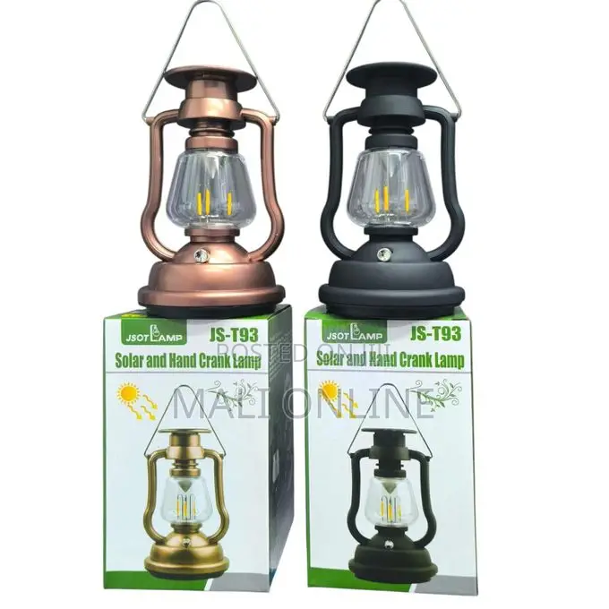 Rechargeable Lantern Led Camping Light Solar Hand Crank Vintage Lamp