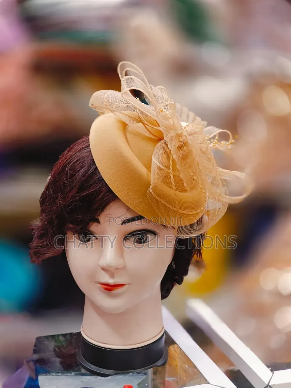 Brown Classy Net Ladies Head Fascinators