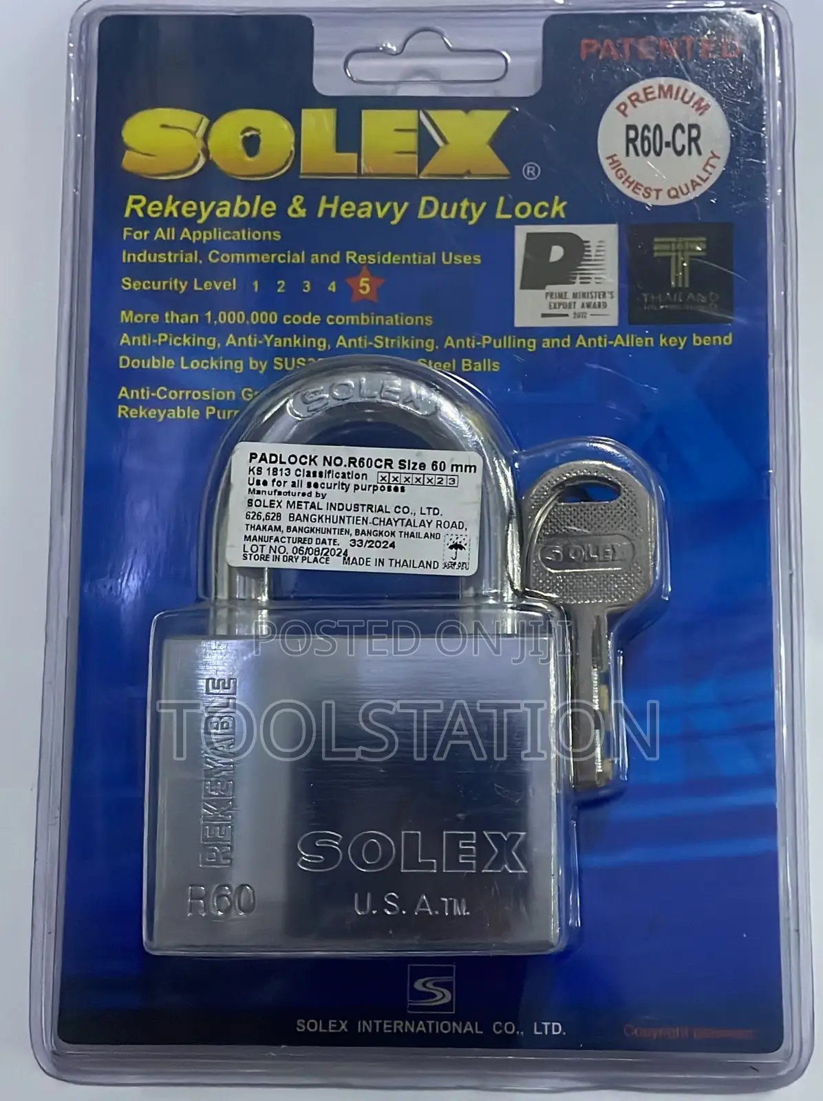 Solex Original 60 Mm Padlock R60-Cr
