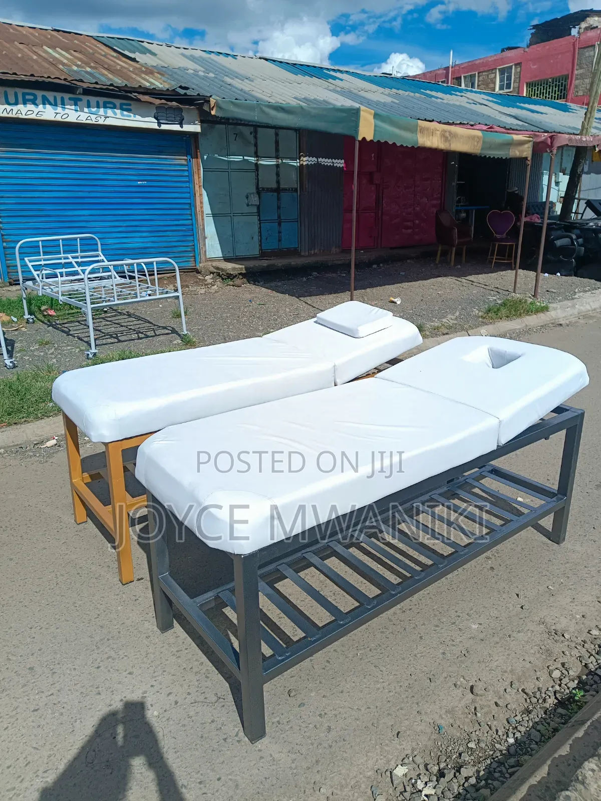2 High Standard Massage Beds, With Coated Frame
