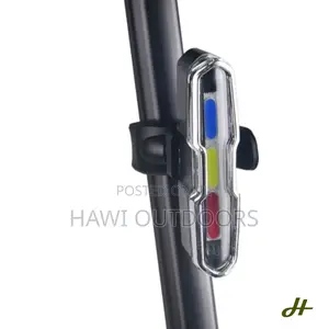 High-Viz Red White Blue Rechargeable Bike Light