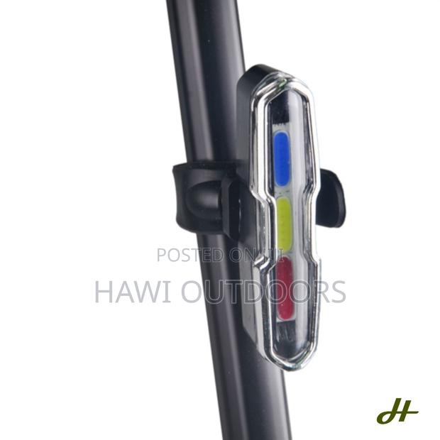 High-Viz Red White Blue Rechargeable Bike Light