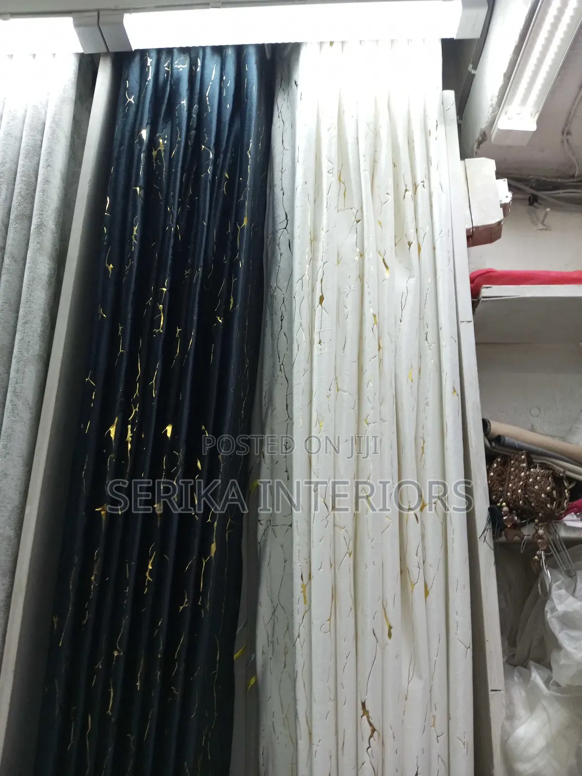 Black and White Velvet Curtains Velvet Curtains Environmental Friendly