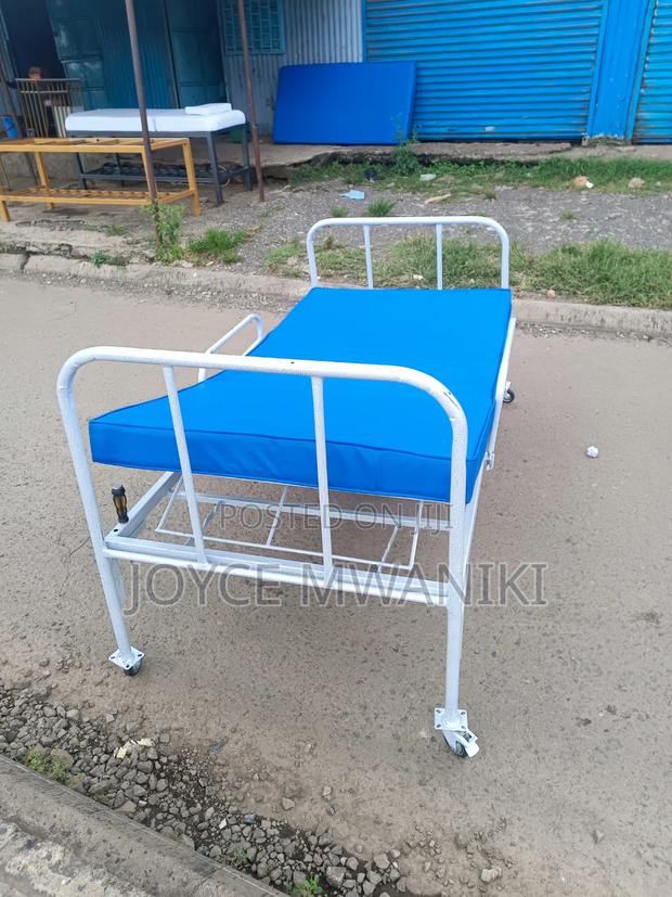 Hospital Bed Powder Coated White Frame - main view