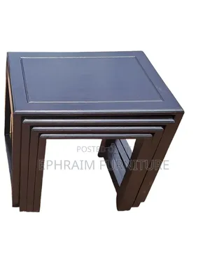 Mahogany Set of 4 Nest of Stools for Sale