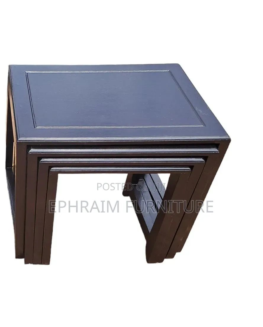 Mahogany Set of 4 Nest of Stools for Sale
