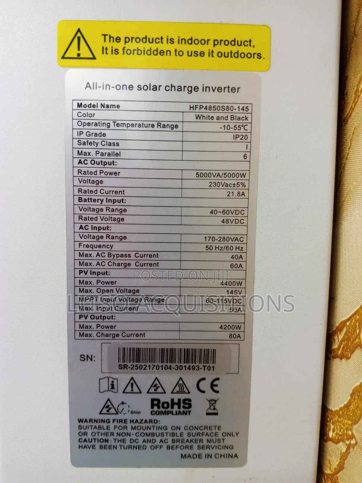 Srne 5kva Hybrid Inverter.
