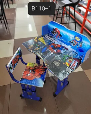 Spider-Man Blue Executive Adjustable Kids Study Table Desk(B110-1)