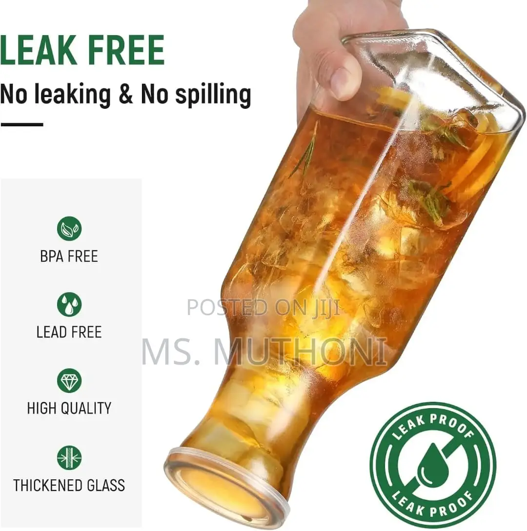 1 Litre Clear Glass Pitcher / Juice Bottle