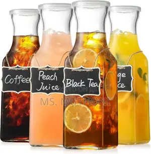 1 Litre Clear Glass Pitcher / Juice Bottle