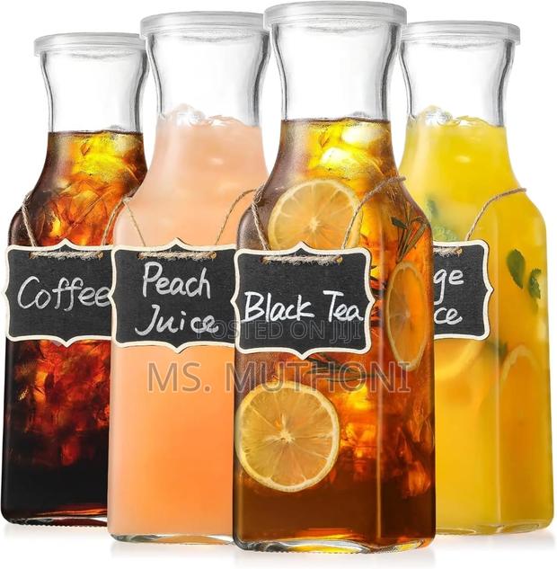 1 Litre Clear Glass Pitcher / Juice Bottle - thumbnail 3