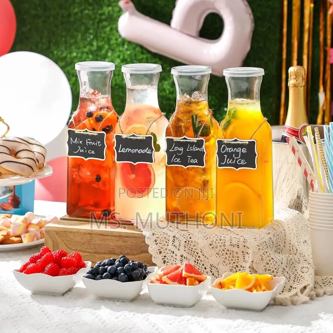 1 Litre Clear Glass Pitcher / Juice Bottle