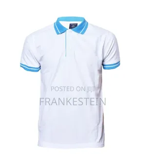 White Cyan Polo Shirt
