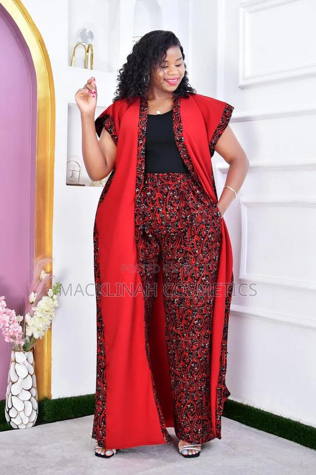 Ankara 2-Piece Set - Kimono + Pants - Kitenge 2-Piece - thumbnail 6