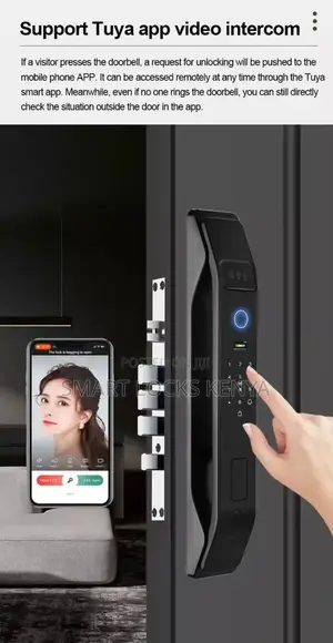Smart Door Lock With Camera Cat Eye Remote Vedio Card Unlock Tuya Wifi