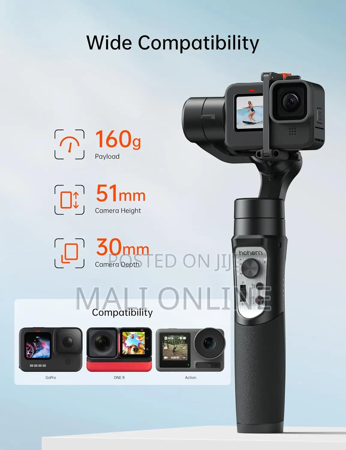 Hohem Isteady Pro 4 3-axis Gimbal Stabilizer Bluetooth Ipx4 14hr Bat