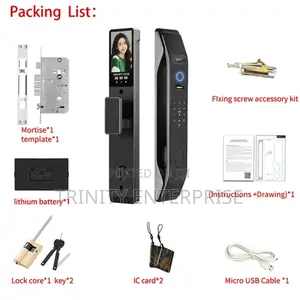 Smart Door Lock Face Recognition Unlock Fingerp Password Cards Tuyaapp