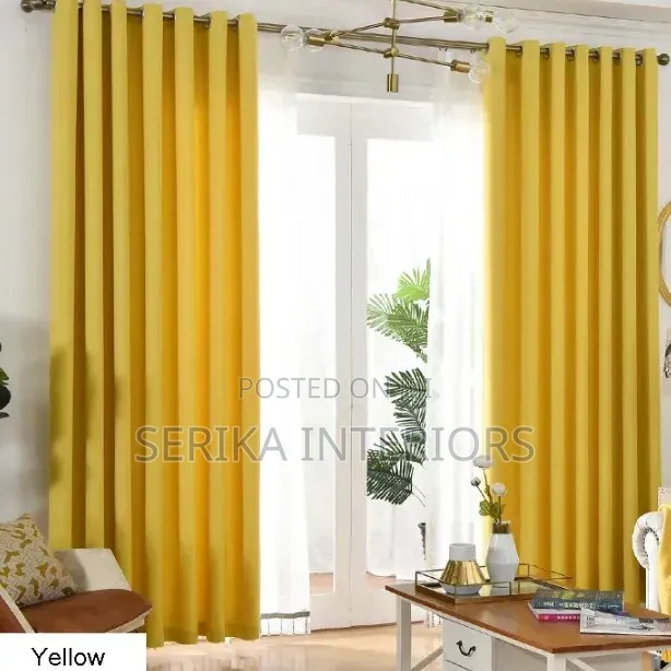 Yellow Mastered Curtains Curtains Environmental Friendly Robertson's