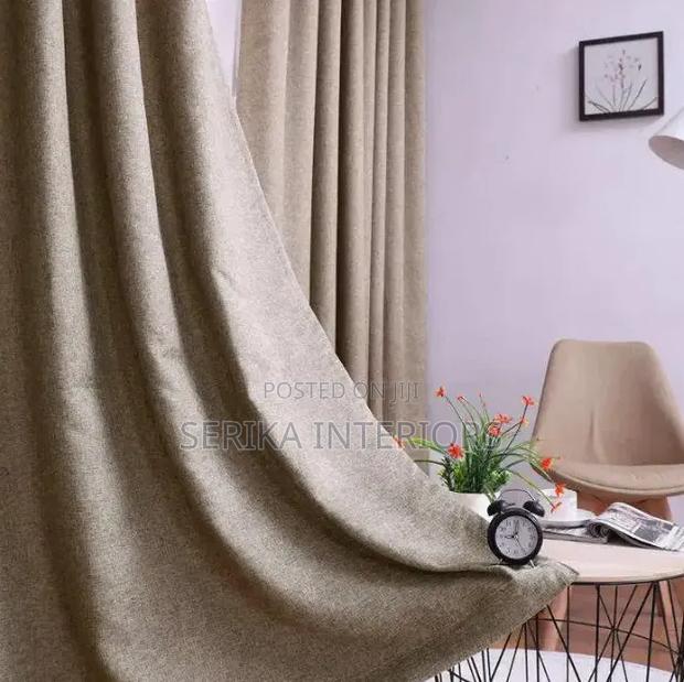 Baige Linen Curtains Curtains Environmental Friendly Robertson's