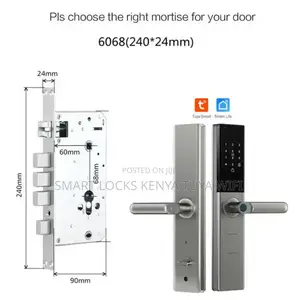 Smart Tuya App Remote Control Fingerprints Key Cards Password Lock