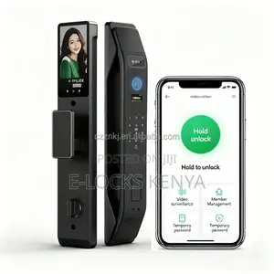 Smart Door Lock With Camere Intercom Fingerprints* Cards Code