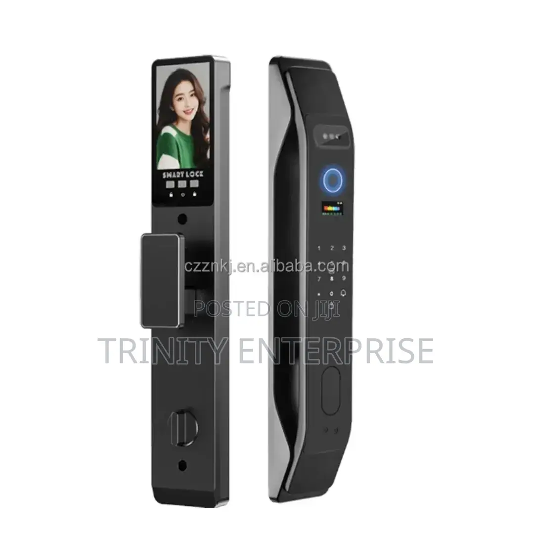 Smart Door Lock With Camere Intercom Fingerprints* Cards Code