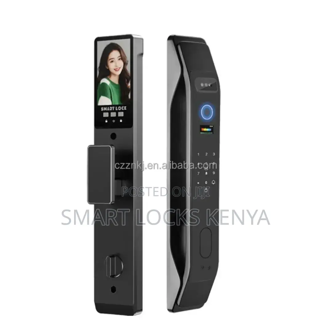 Smart Door Lock With Camere Intercom Fingerprints* Cards Code