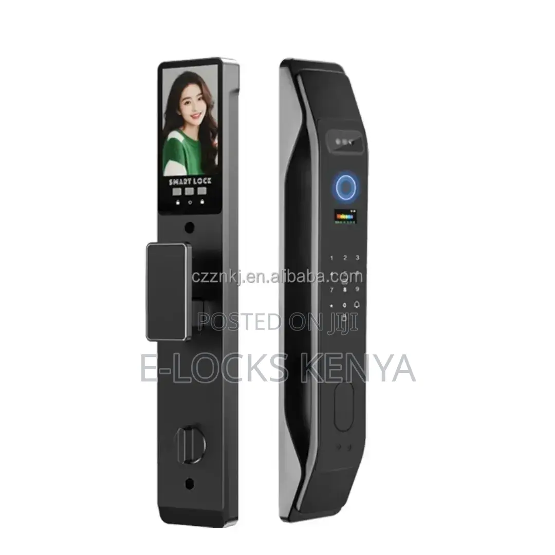 Smart Door Lock With Camere Intercom Fingerprints* Cards Code