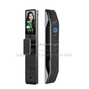 Smart Door Lock With Camere Intercom Fingerprints* Cards Code