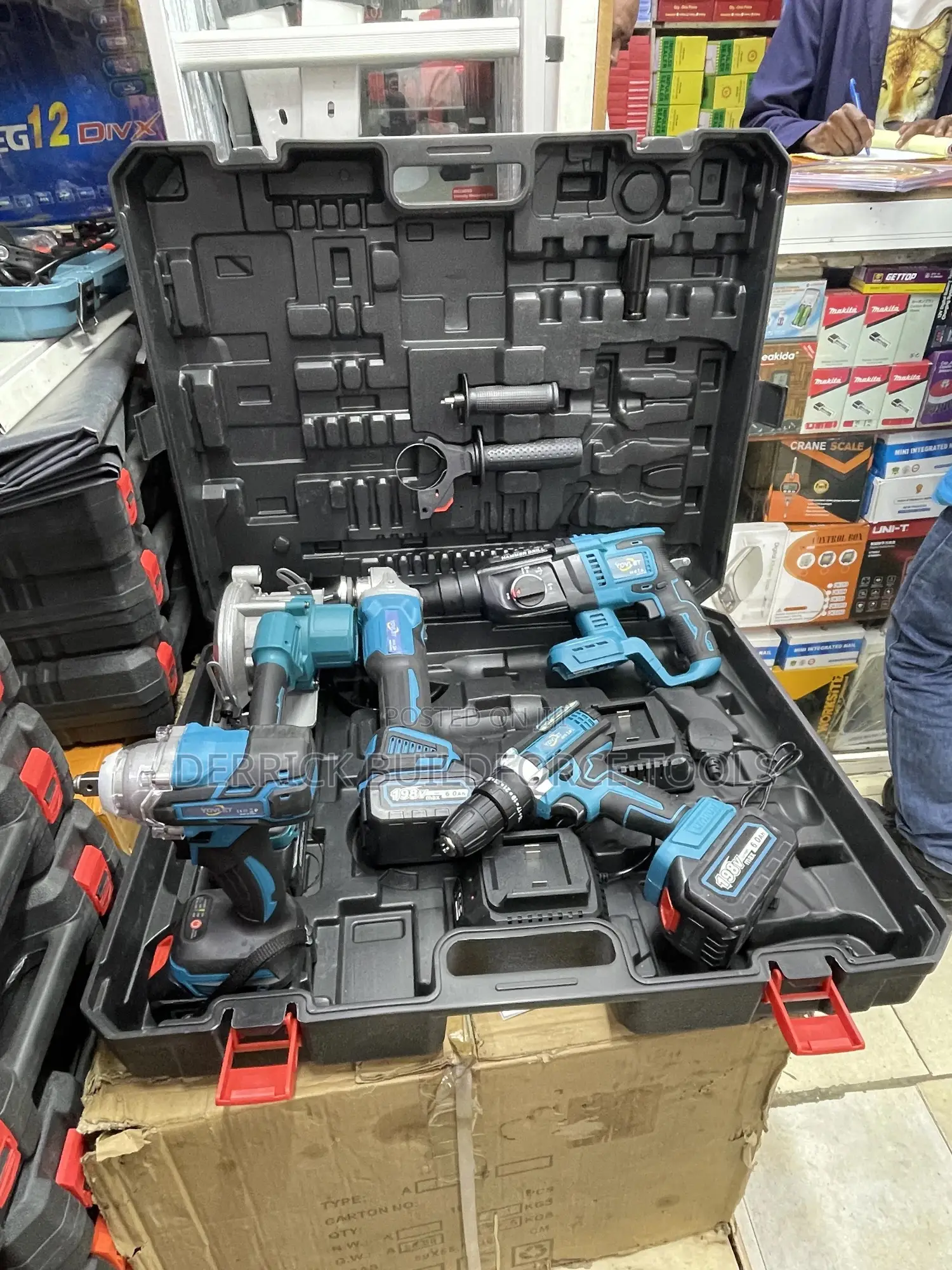 5 in 1 Yovlet Electric Impact Hand Tools Tool Box