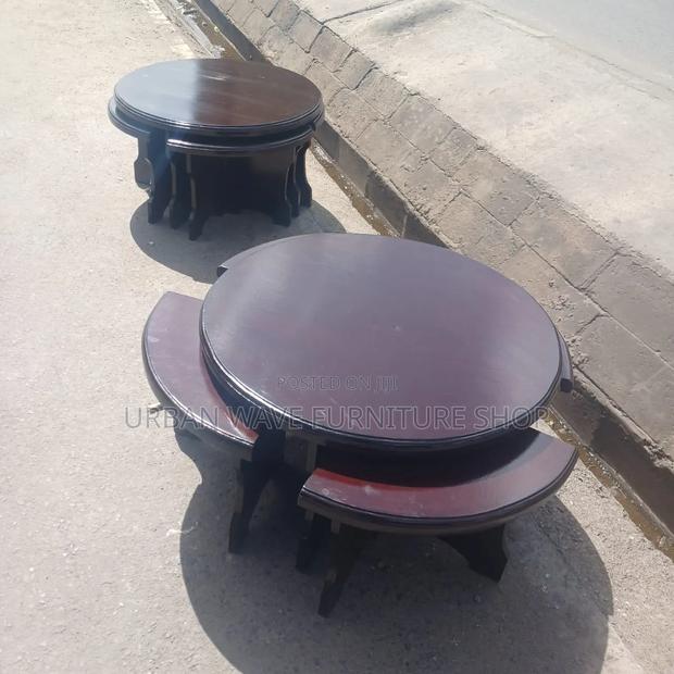4sided Stool Mahogany Coffee Table